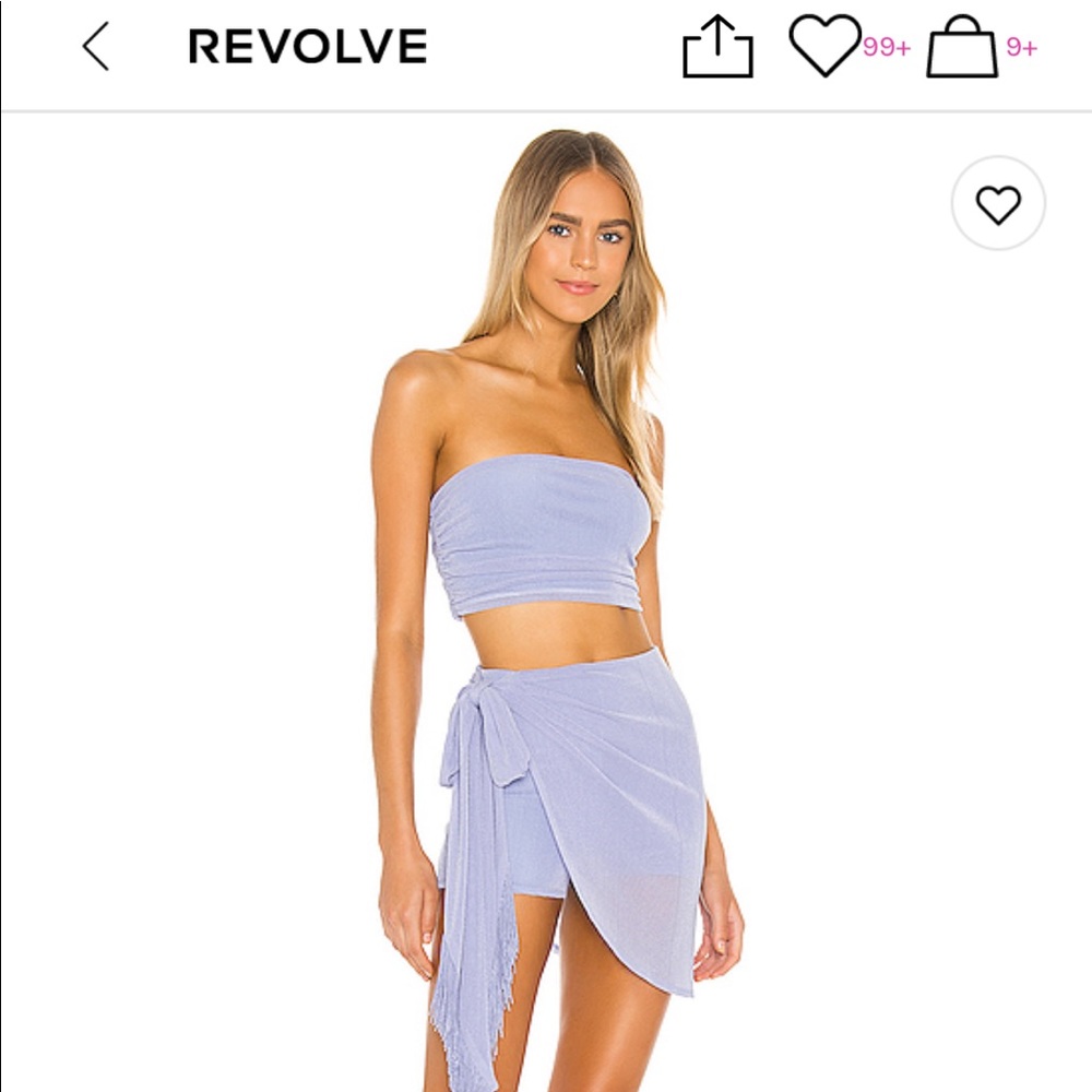 NWT XS Michael Costello X Revolve Isla Skort in PERIWINKLE - Picture 6 of 7